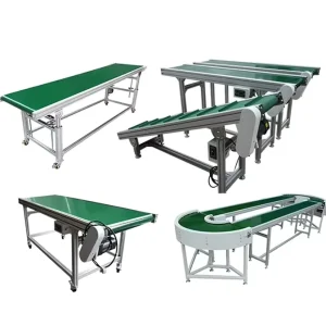 China Manufacturer Automatic Heavy Duty Aluminum Working Tables Assembly Line Belt Conveyor with ESD PVC Belt