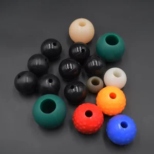 China Manufacturer Solid Rubber Ball With Hole Custom Colorful Solid Bouncy Silicone Rubber Ball With Hole