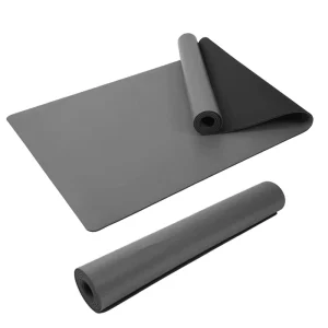 China Shengde Custom Print Eco Friendly Extra Large Black Non Slip Natural Pilates PU Leather Rubber Yoga Mat