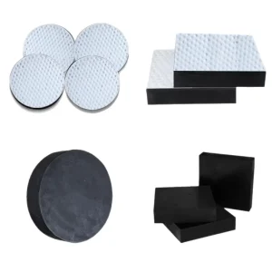 Circular and Rectangular Laminated Rubber Bearings for Bridges Featuring Compression and Shock Absorbing Performance