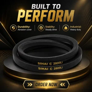 Classical Wrapped V Belt C 2800Li Rubber Drive Belt 40 Degree Groove 19mm Width for Industrial Machinery