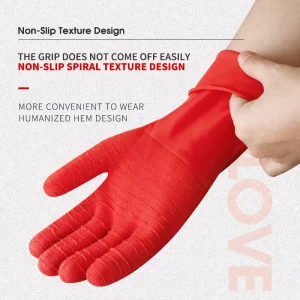 Clean Labor protection Anti chemical Latex Gloves Outdoor Fishery Anti slip Wear Resistant Acid and Alkali Gloves