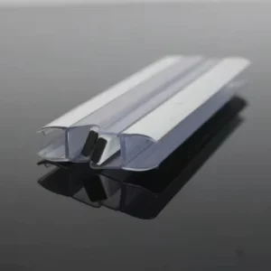 Clear PVC Shower Glass Door Bottom Seal Strip, 6mm