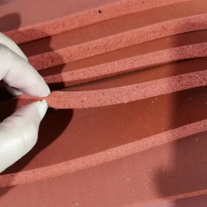 Closed Cell Silicone Foam Sponge Rubber Sheet with Heat Insulation for Automotive and Electronic Use