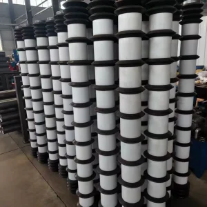 Comb Idler Rubber Disc Conveyor Roller Double Sealed SKF FAG Bearings for Bulk Material Handling Coal Mine Quarry