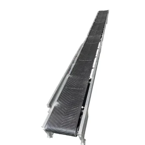 Compact light duty belt conveyor for transporting rice corn sugar and small bulk materials in factories and workshops