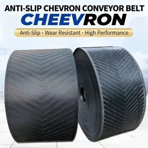 Concave Chevron Pattern Anti slip Climbing Rubber Conveyor Belt for Inclined Transportation