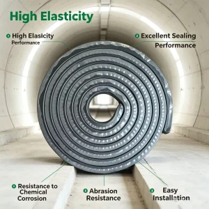 Concrete Waterstop Water Swelling Waterstop Strip Swelling Bentonite Waterstop For Construction Joints