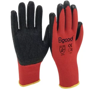 Construction Anti slip Grip Guantes Latex Rubber Coated Industrial Safety Rubber Hand Protective Safety Glove