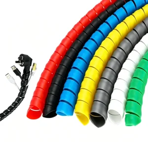 Construction Machinery PP Plastic Spiral Protective Sleeve Custom Colored