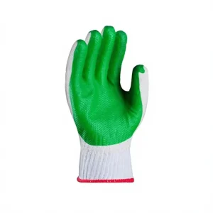 Construction Site Labor Protection Gloves Rubber Coated Thick Cotton Non Slip Durable Breathable Work Gloves