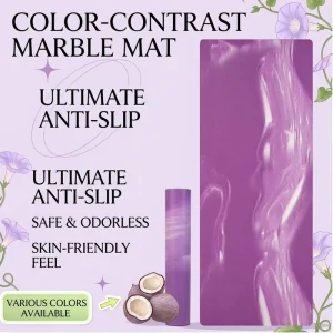 Contrast Color Coconut Shell Matte PU Natural Rubber 5mm Thick Eco Friendly Non Slip Yoga Mat for Home Sports Dance Fitness