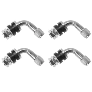 Copper Tire Valve Stem Set 90 & 45 Degree Angled Valve Stems Bolt-in Tubeless for Motorcycles & Trailers 44mm