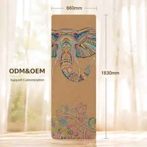 Cork Natural Rubber Yoga Mat 5mm Non Slip Shock Absorbing Thick Eco Friendly Quiet Home Gym Pilates Small MOQ Custom Logo