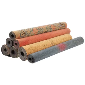 Cork Rubber Private Label Custom Eco Friendly Natural TPE Organic Cork Yoga Mat