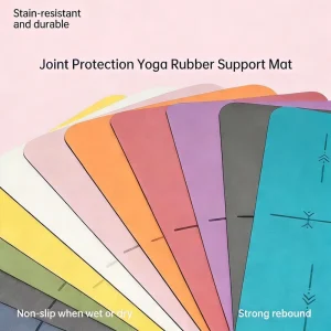 Cork & Rubber Yoga Mat 40x60cm 3mm Thick Water Resistant Non Slip Universal Use for Headstand and Knee Joint Protection Practice