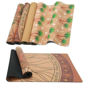 Cork Rubber Yoga Mat with New Design Premium Eco Friendly Non Slip Water Absorbent Wear Resistant Excellent Texture