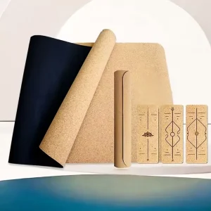 Cork Yoga Mat Non-Slip 183cm Eco-Friendly High-Density Natural Cork Rubber TPE 4mm 5mm 6mm Thickness for Yoga Daily Practice