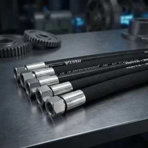 Corrosion Resistant Stainless Steel Hydraulic Hose 2SN 3/4 DN19 Marine Grade Reinforced Flexible Rubber High Pressure Fluid Line
