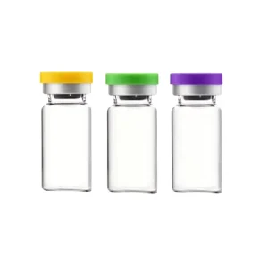 Cosmetic Glass Vials with Rubber Stoppers and Caps