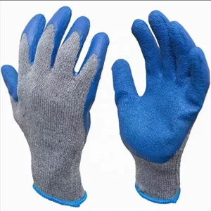 Cotton Coated Latex Safety Work Gloves for Men Construction Hand Protective Labor Gloves