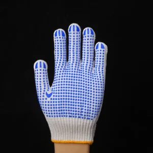 Cotton Wear-Resistant Full Texture Labor Protection Construction Worker Gloves Customized Reusable Industrial Safety Gloves