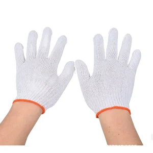 Cotton Yarn Labor Protection Gloves Breathable Wear Resistant Non Slip for Construction and Cargo Handling