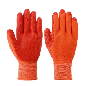 Crinkle Rubber Coated Labor Protective Construction Industrial Safety Work Gloves