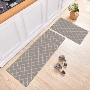 Crystal Velvet Kitchen Rug Cushioned Non-Slip Waterproof Oil-Proof Machine-Washable Custom Design for Bathroom Entrance
