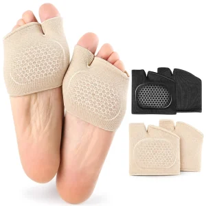 Curved Thread Forefoot Silicone & Rubber Cushioning Pad with High Rebound Gel Padding Comfortable Breathable