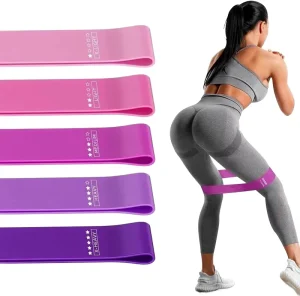 Custom 5 TPE Printed Mini Resistance Loop Bands Fitness Elastic Rubber Bands High Elasticity Body Building Logo