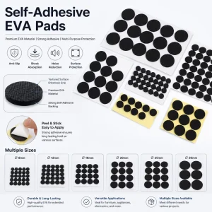 Custom Anti Slip Anti Vibration Self Eva Adhesive Silicone Rubber Foot Sticky Pad for Furniture