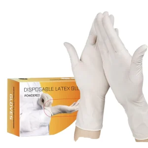 Custom Asia Disposable Sterile Chemical Resistant Medical Logo Powder Free Surgical Examination Latex Gloves
