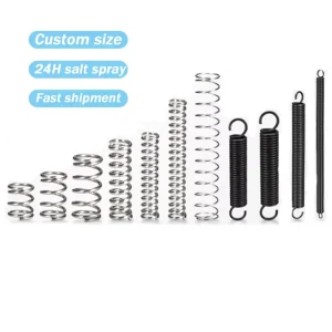 Custom Black Dual Hook Helical Galvanized Coil Stainless Steel Compression Tension Spring