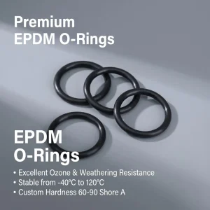 Custom Black EPDM O-Ring 70A Durometer Sealing Ring for Precision Instruments and Scientific Testing Equipment