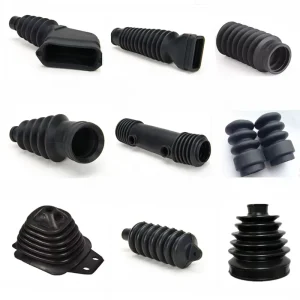 Custom Black Molded Flexible Rubber Bellows Dust Cover