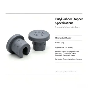 Custom Butyl Rubber Stopper for Pharmaceutical Injection Vials and Infusion Bottles