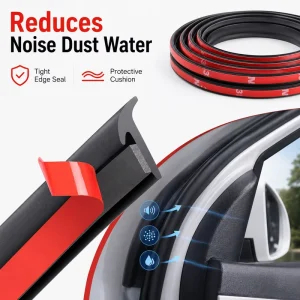 Custom Car Rubber Sealing Strip Double-Sided Glass Curtain Window Weatherstrip Seal Strip Black Automobile Parts
