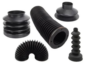 Custom Compression-Molded Flexible Corrugated Silicone Rubber Bellows