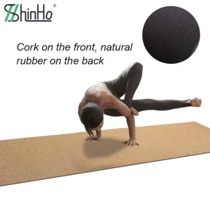 Custom Cork Rubber Yoga Mat Non Slip Even When Wet Sweat Absorbent Surface for Home Gym Hot Yoga