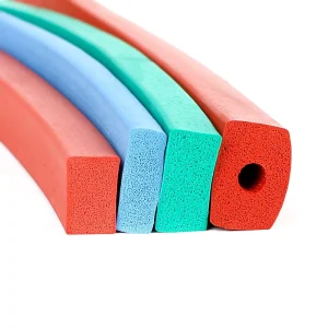 Custom Cutting Heat Insulation Anti-aging Foamed Silicone Rubber Soft Sealing Strip -40C +220C 30-80 Shore Hardness for New