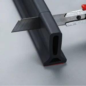 Custom Cutting Self Adhesive Shower Threshold Rubber Bathroom Silicone Water Stopper Dam Barrier Sealing Strip