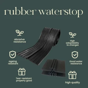 Custom Cutting Service Strip Pattern Rubber Water Barrier Competitive Price From China Waterproofing Embedded Edge Waterstop