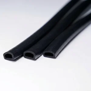 Custom D-Type EPDM Sealing Strip Hollow Foam Rubber Weatherstrip For Automotive Door and Window Soundproof Sealing