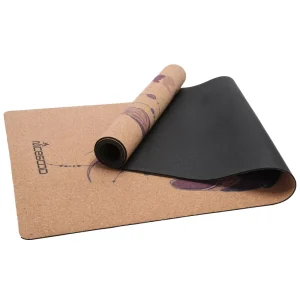 Custom Design & Logo Bulk Cork Rubber Yoga Mat Natural Anti Slip 5mm for Gym Equipment Suppliers and Health Clubs
