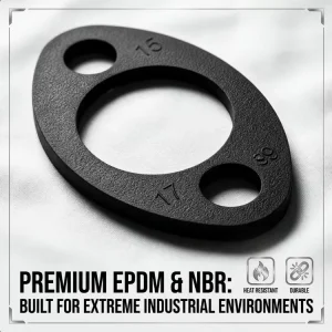 Custom EPDM Silicone Oval Sealing Gaskets with Cutting Service and Mounting Holes for Industrial Machinery (Guangdong)