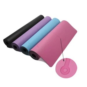 Custom Eco friendly Natural Rubber Anti Slip Studio Mat 5mm Thickness High Quality PU Rubber Yoga Mat with Logo Patterns