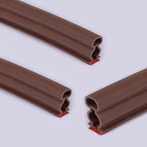 Custom-Engineered Brown Self-Adhesive Silicone Seal Strip for Door Bottoms Soundproof Waterproof Dustproof