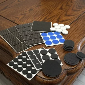 Custom Felt and Silicone Round or Square Self-Adhesive Furniture Foot Pads Floor Protectors