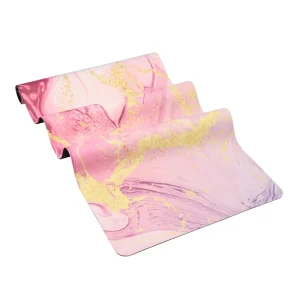 Custom Folding PU Surface Rubber Yoga Mat for Classes Gymnastics Fitness